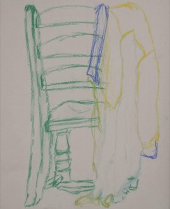 Anderson's gesture drawing for her chair 
